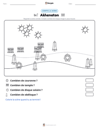 Aperçu de la feuille de travail imprimable Akhenaton