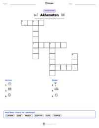 Akhenaten printable worksheet preview