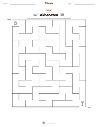 Akhenaten printable worksheet preview
