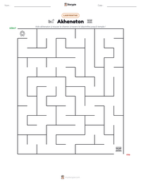 Aperçu de la feuille de travail imprimable Akhenaton