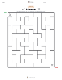 Achnaton afdrukbare werkblad voorbeeld