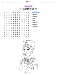 Akhenaten printable worksheet preview