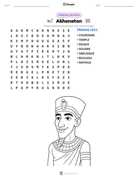 Aperçu de la feuille de travail imprimable Akhenaton