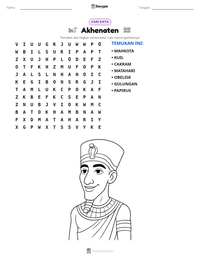 Prabaca lembar kerja cetak Akhenaten