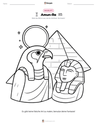 Amun-Ra druckbare Arbeitsblatt Vorschau