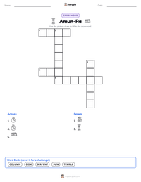 Amun-Ra printable worksheet preview