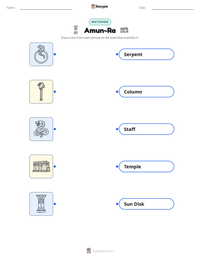 Amun-Ra printable worksheet preview