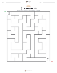 Amun-Ra printable worksheet preview