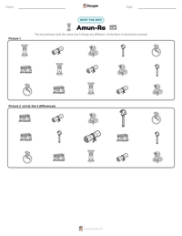 Amun-Ra printable worksheet preview
