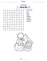 Amun-Ra printable worksheet preview