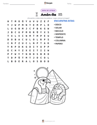Vista previa de la hoja de trabajo imprimible de Amón-Ra