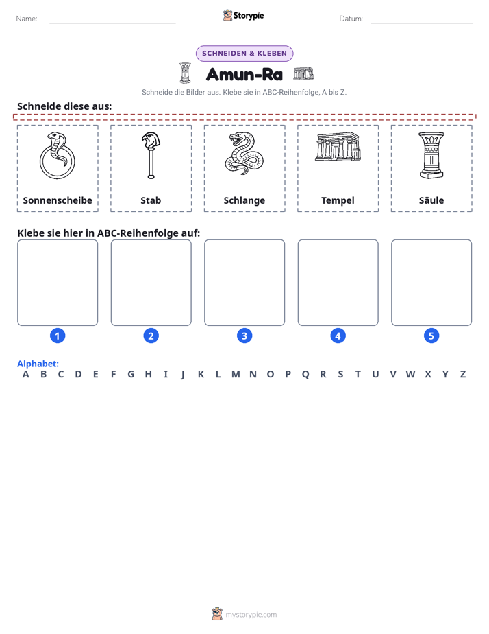 Schneiden & Einfügen Alphabet