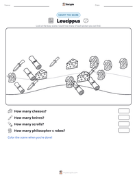 Leucippus printable worksheet preview