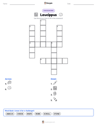 Leucippus printable worksheet preview