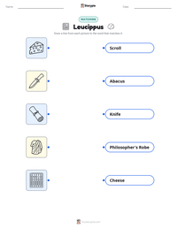 Leucippus printable worksheet preview