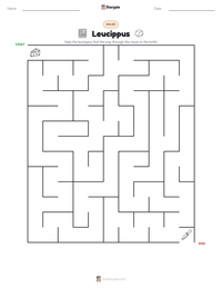 Leucippus printable worksheet preview