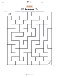Aperçu de la feuille de travail imprimable Leucippe