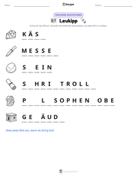 Leukipp druckbare Arbeitsblatt Vorschau