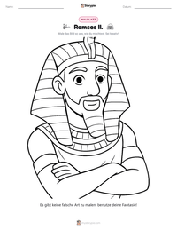 Ramses II. druckbare Arbeitsblatt Vorschau