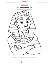 Ramesses II printable worksheet preview