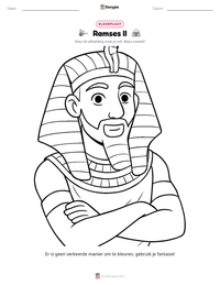 Ramses II afdrukbare werkblad voorbeeld