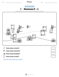 Ramesses II printable worksheet preview