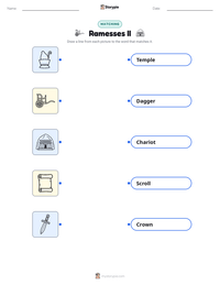 Ramesses II printable worksheet preview