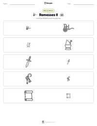 Ramesses II printable worksheet preview