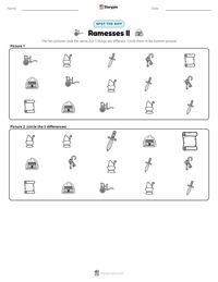 Ramesses II printable worksheet preview