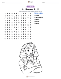 Ramses II. druckbare Arbeitsblatt Vorschau