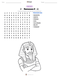 Prabaca lembar kerja cetak Ramesses II