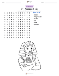 Ramses II afdrukbare werkblad voorbeeld