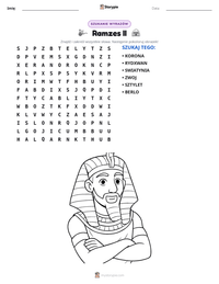 Podgląd drukowalnego arkusza ćwiczeń Ramzes II