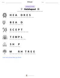 Hatshepsut printable worksheet preview