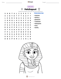 Prabaca lembar kerja cetak Hatshepsut