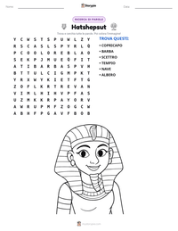Anteprima della scheda stampabile di Hatshepsut