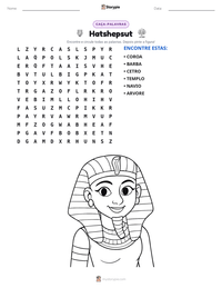 Prévia da folha de atividades imprimível Hatshepsut