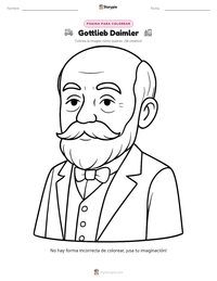 Vista previa de la hoja de trabajo imprimible de Gottlieb Daimler