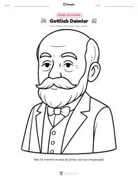 Prévia da folha de atividades imprimível Gottlieb Daimler