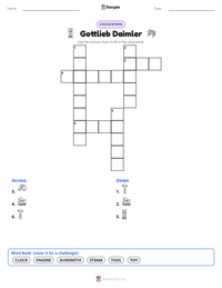 Gottlieb Daimler printable worksheet preview