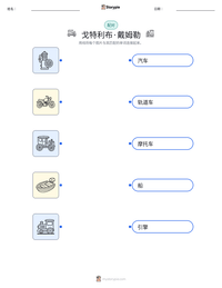 戈特利布·戴姆勒 可打印工作表预览