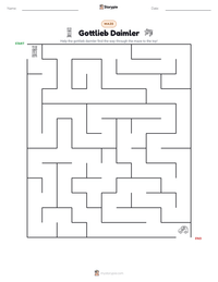 Gottlieb Daimler printable worksheet preview