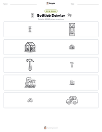 Gottlieb Daimler printable worksheet preview