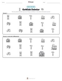 Gottlieb Daimler printable worksheet preview