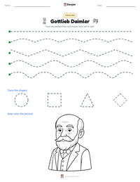 Gottlieb Daimler printable worksheet preview
