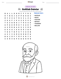 Aperçu de la feuille de travail imprimable Gottlieb Daimler