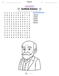 Prévia da folha de atividades imprimível Gottlieb Daimler
