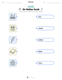 Sir Walter Scott printable worksheet preview