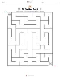 Sir Walter Scott printable worksheet preview