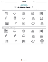 Sir Walter Scott printable worksheet preview